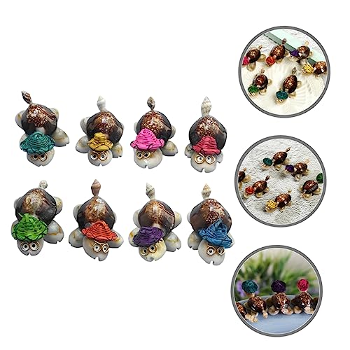 RORPOIR 8Pcs Mini Turtle Ornaments Resin Shell Turtles Figurines Home Decor Desktop Art Decorations for Office Bedroom Study - Image 2