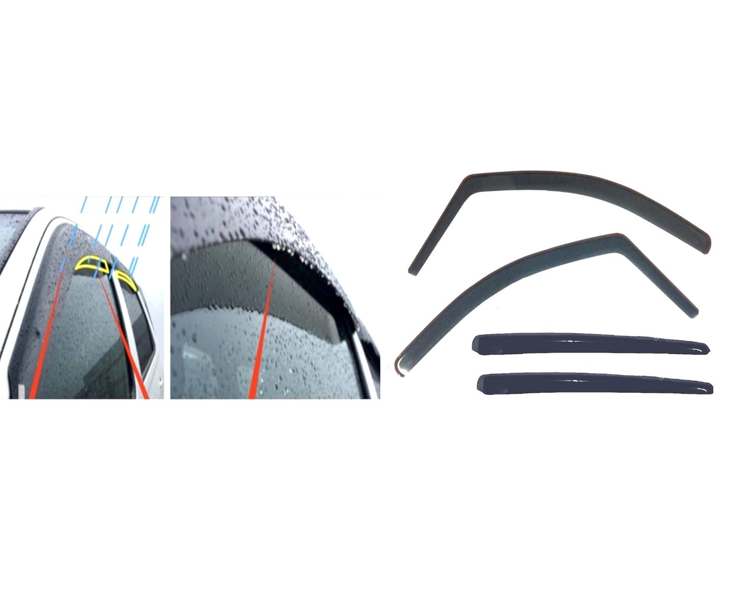 4 deflectores de viento compatibles con Seat Arona 2017 2018 2019 2020 2021 2022 2023 2024 2025
