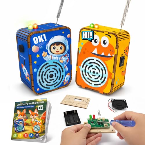 3D Puzzle STEM Toys for Kids Ages 5-12, DIY Walkie Talkie Building Kit for Outdoor Play, Science Kits for Kids 8-10 8-12, Educational Engineering Toys for Home, School Projects, and Camp Activities