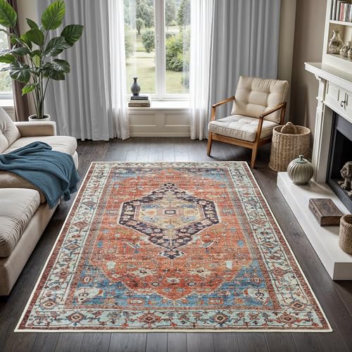 GLN Rugs Vintage Washable Rug