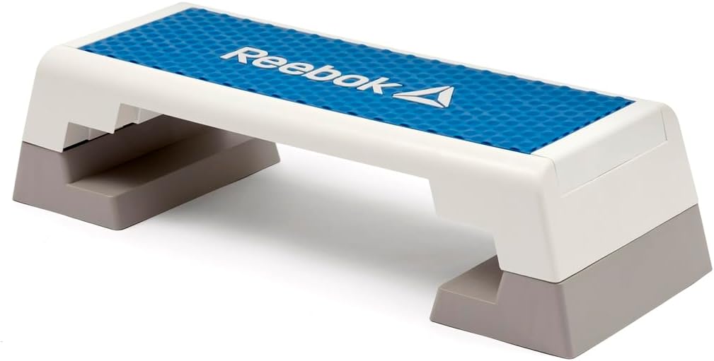 Reebok Fitness Multipurpose Adjustable Aerobic and Strength Training Workout Step Platform for HIIT, Cardio, and General Sessions