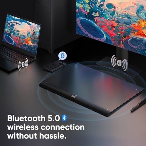 Image of XPPen Deco Pro LW (Gen2) Wireless Professional Graphic Pen Tablet with 16384 Level Pressure Sensitivity, X3 Pro Battery Free Stylus & Mini Key-dial, Tilt Support, Bluetooth connectivity