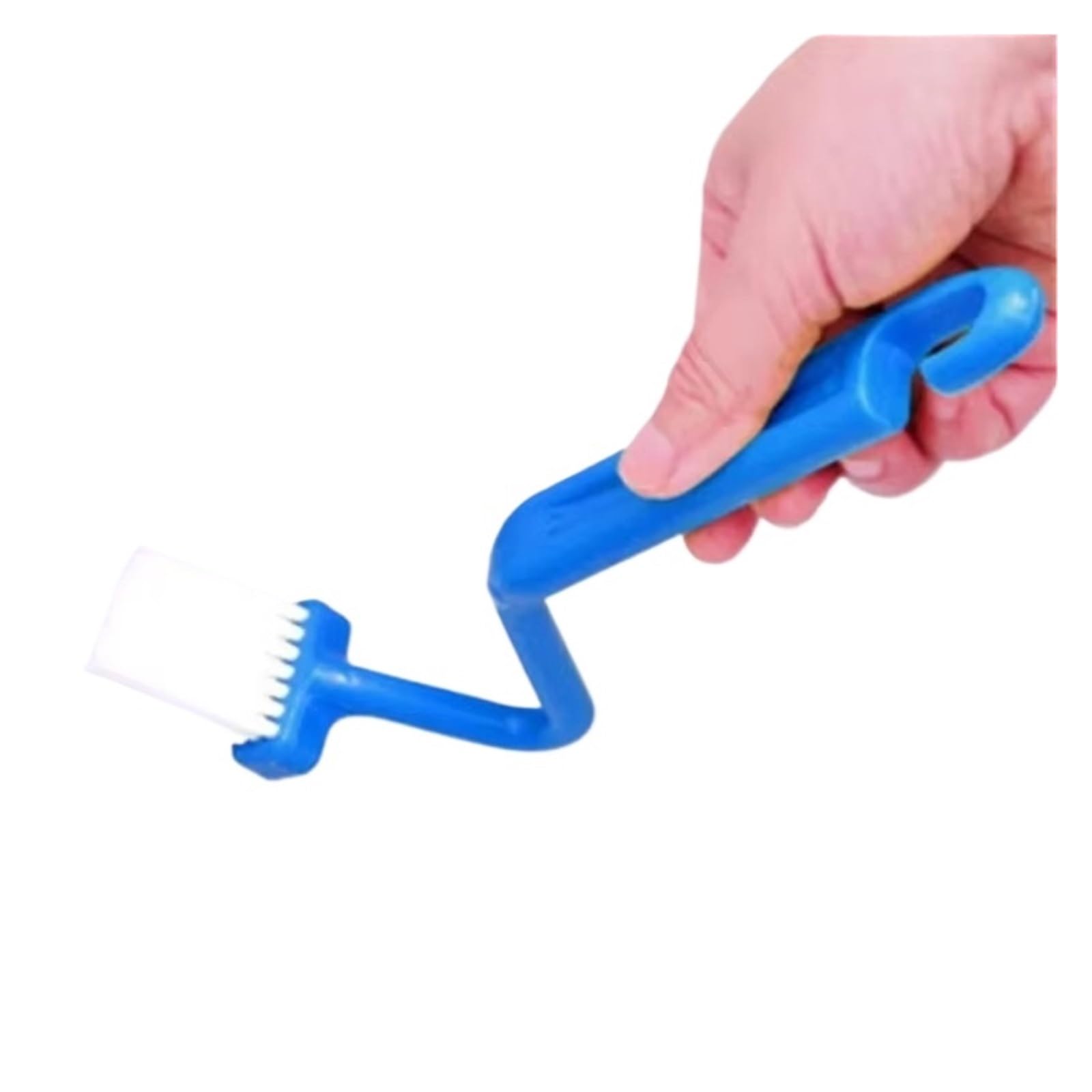 Cepillo de Limpieza Inodoro Multifuncional en Forma S, Cepillo portátil con Mango Curvo y Esquina(Blue,4pcs)