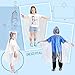 SWOGAA Disposable Rain Ponchos for Kids and Adults (Family 6 Pack) -50% Extra Thicker Men or Women Waterproof Emergency Rain Ponchos with Hood