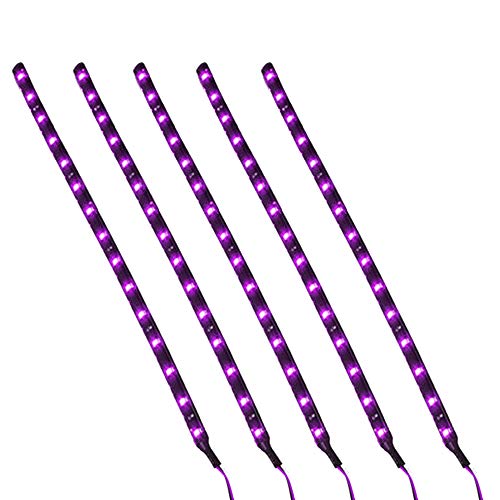 ESUPPORT 5Pcs 30cm 15 LEDs SMD Waterproof Flexible Purple Light Strip Bar car Light Flexible Strip
