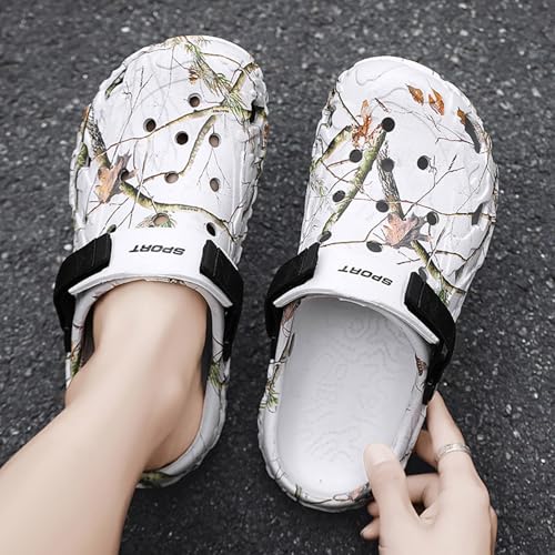 Image of SECHRITE Men's Clogs Athletic Sports Outdoor Sandals Water Beach Shoes Slippers Sandals Lightweight Comfortable Breathable with Adjustable Back Strap