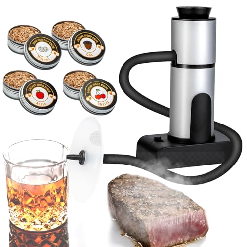 Souroyea Smoke Gun for Cooking, Cocktail Whiskey Old Fashioned Smoker Kit, Smoking Infuser for Food and Drinks Valentine's Day Gifts for Man, Dad, Husband
