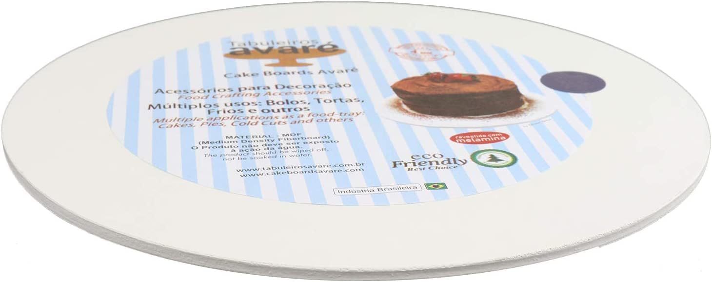 Cake Boards Avare Tablero para tartas con pies redondos de 18 pulgadas de grosor, 9.8 pulgadas