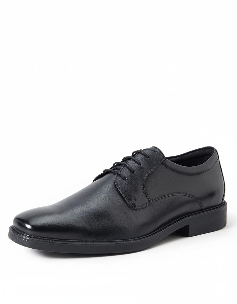 Geox Men's Noir Leather Dress Shoes Brandolf