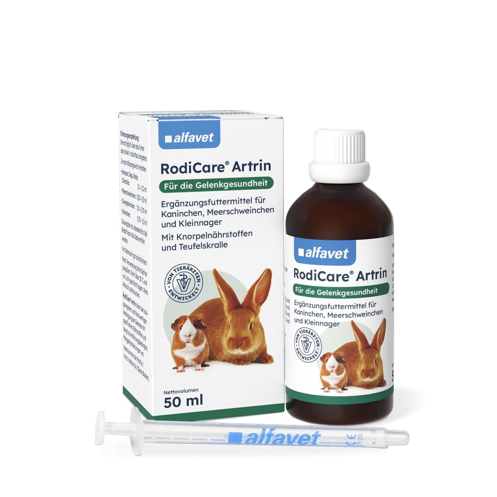 Alfavet RodiCare Artrin | Doppelpack | 2 × 50 ml | Ergänzungsfuttermittel für Kleinnager | Mit Glucosamin & Chondroitin