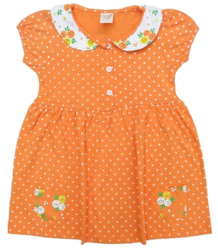 Image of Clothe Funn Baby-Girl's Cotton Pinafore Knee-Length Dress