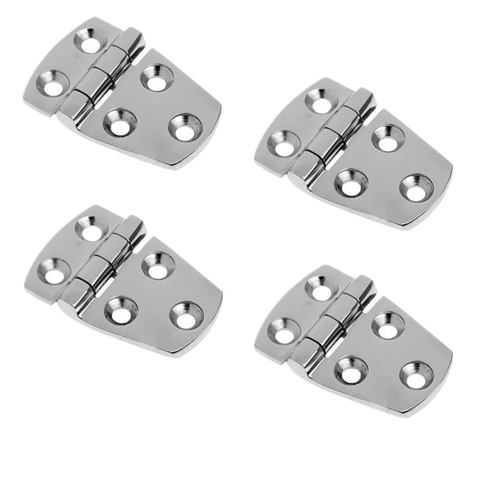 Wntqysbzu Onecolor Boat Door Hinge 4Pcs 57X38mm Marine 316 Stainless Steel Short Side Door Hinge Compatible With Yacht Boat Rv