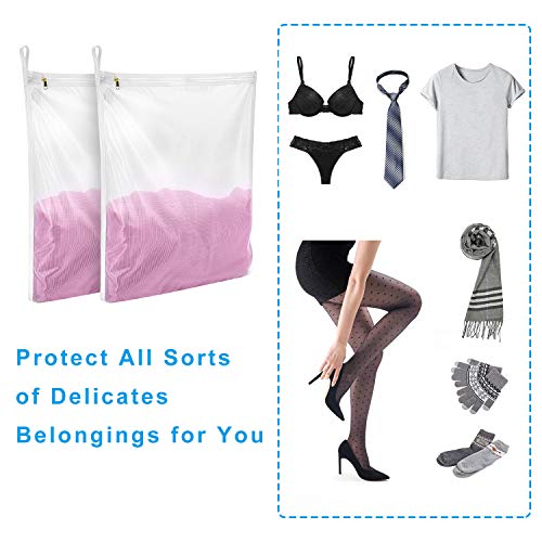 Gogooda Delicates Laundry Bags, Fine Mesh Wash Bag For Lingerie, Underwear, Bra, Silk, Socks With Hanging Loop #TOP4