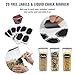 Wildone Cereal Storage Containers Set, Large BPA Free Plastic Airtight Food Storage Containers 4L for Flour, Sugar, 6 Piece Set Cereal Dispensers with 20 Labels & Marker, Black