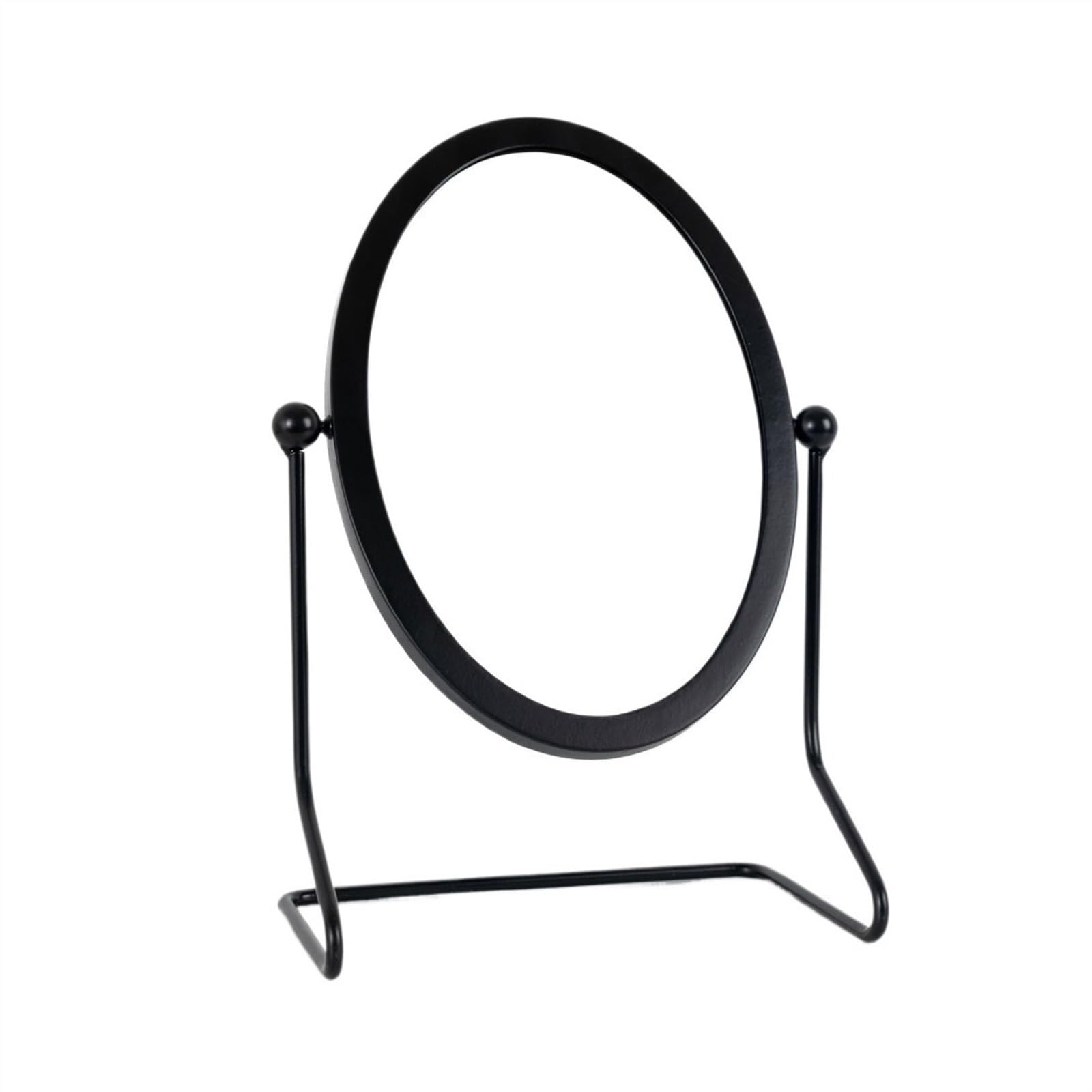 Specchio da Trucco Specchio for toeletta ovale in ferro Specchio for trucco ad angolo regolabile Specchio da tavolo for la casa con sensazione semplice e premium Specchio Cosmetico ( Color : Nero )