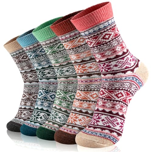 Image of Clothirily Wool Socks for Women, Thick Knit Winter Warm Boot Wool Socks