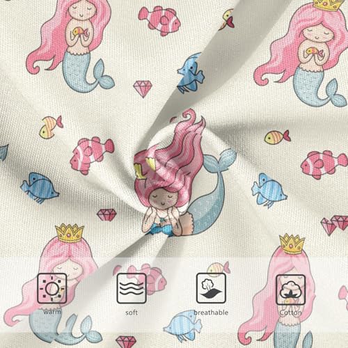 Little Girl Underwear Toddler Panties Kids Undies Mermaid Cartoon Soft Cotton Briefs 2T-8Y3