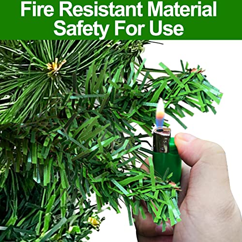 [Safety Fire Retardant] Christmas Red Advent Wreath Decor 4 Advent Candle Holder With 4 Pinecorn 4 Ribbon 2 Poinsettia 4 Ball 4 Berry Christmas Centerpiece Table Decorations Home Indoor(No Candles) #TOP2