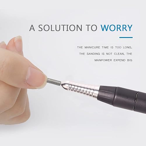 Miniatura 5 de BLUERISE - Taladro eléctrico de uñas de 35000 rpm, 65 W, para uñas acrílicas, equipo profesional, manicura y pedicura, lima de uñas eléctrica para