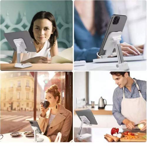 Suporte de Mesa para Celular Ajustável Articulado Tablet Smartphone (Branco)