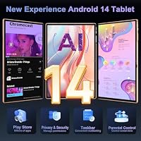 DEERTiME 2026 Gemini AI Tablet 10 Zoll Android Tablet,128GB ROM+2TB TF, Octa-Core, 2.0GHz,5G+2.4G WiFi, BT 5.0, 8000mAh, Widevine L1,8+5MP, AGPS, 3 in 1 Tablet PC Mit Tastatur und Maus-Roségold – Ansicht 6