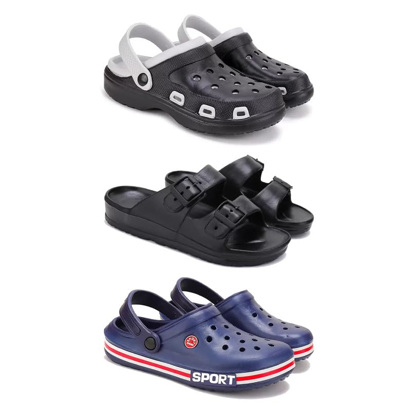 drackfoot Lightweight Classic Clogs || Sandals with Slider for Men-Combo(3)-3018-3115-3014-picture-54