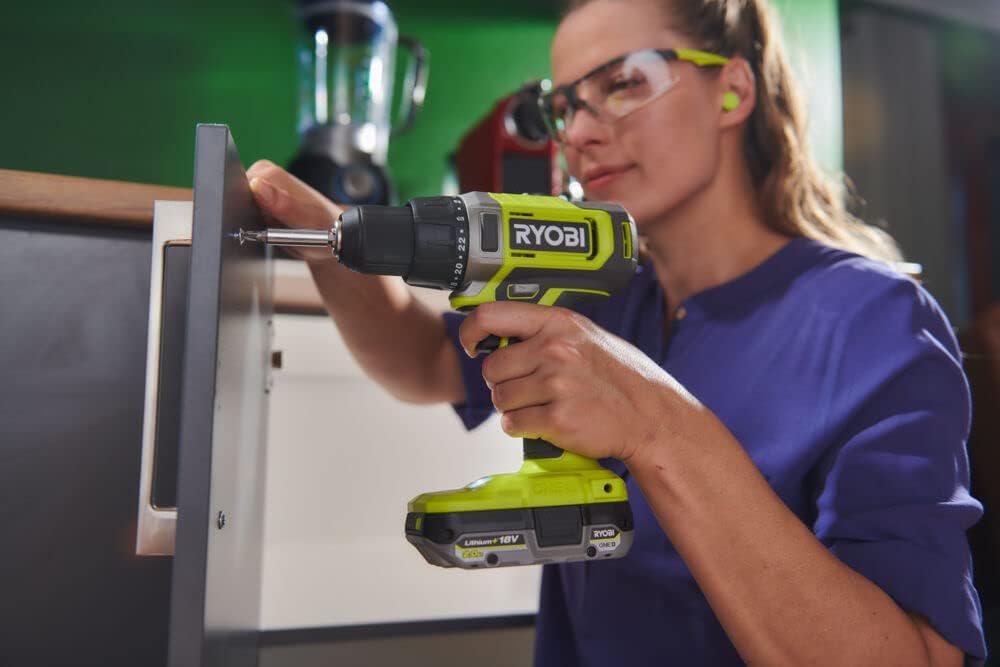 Ryobi - Duo 18 V One+ Bohrmaschine + Schlagschrauber, inkl. 2 Akkus 2 Ah und Ladegerät, in Transporttasche – RCK182G-220S