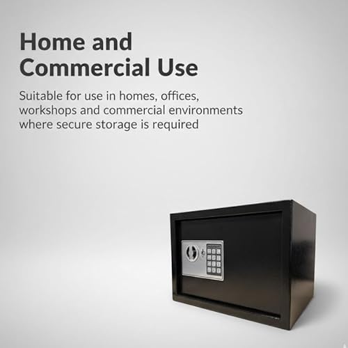 Gear4Garage Digital Key Safe Lock Box Electronic Battery Powered Secure Storage 205x305x205mm