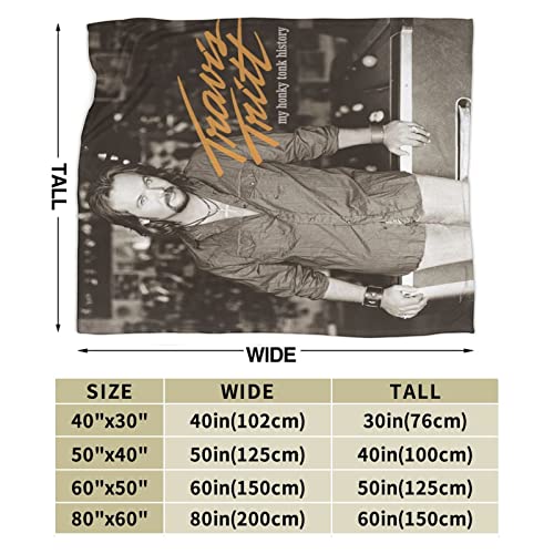 Travis Singer Tritt Music My Honky Tonk History Blanket Soft Flannel Blankets Fashion Lightweight Throw Blankets For Bed Sofa Room Decor 40"X30" #TOP2
