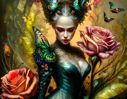 Poster toile Abee's Roses visage complexe harmonie poétique
