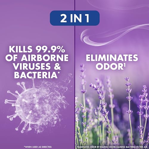 Image of Lysol Air Sanitizer with Bacterial Odor Eliminator for Home & Office, Air Freshener Alternative, Simple Fresh Scent, 10 oz (Pack of 3)
