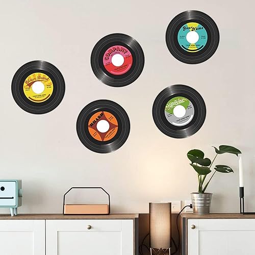 Miniatura 3 de WrtmyR Paquete de 5 discos de vinilo en blanco, kit de collage de pared de 11 pulgadas, imágenes estéticas, pósteres de cubierta de álbum de CD,