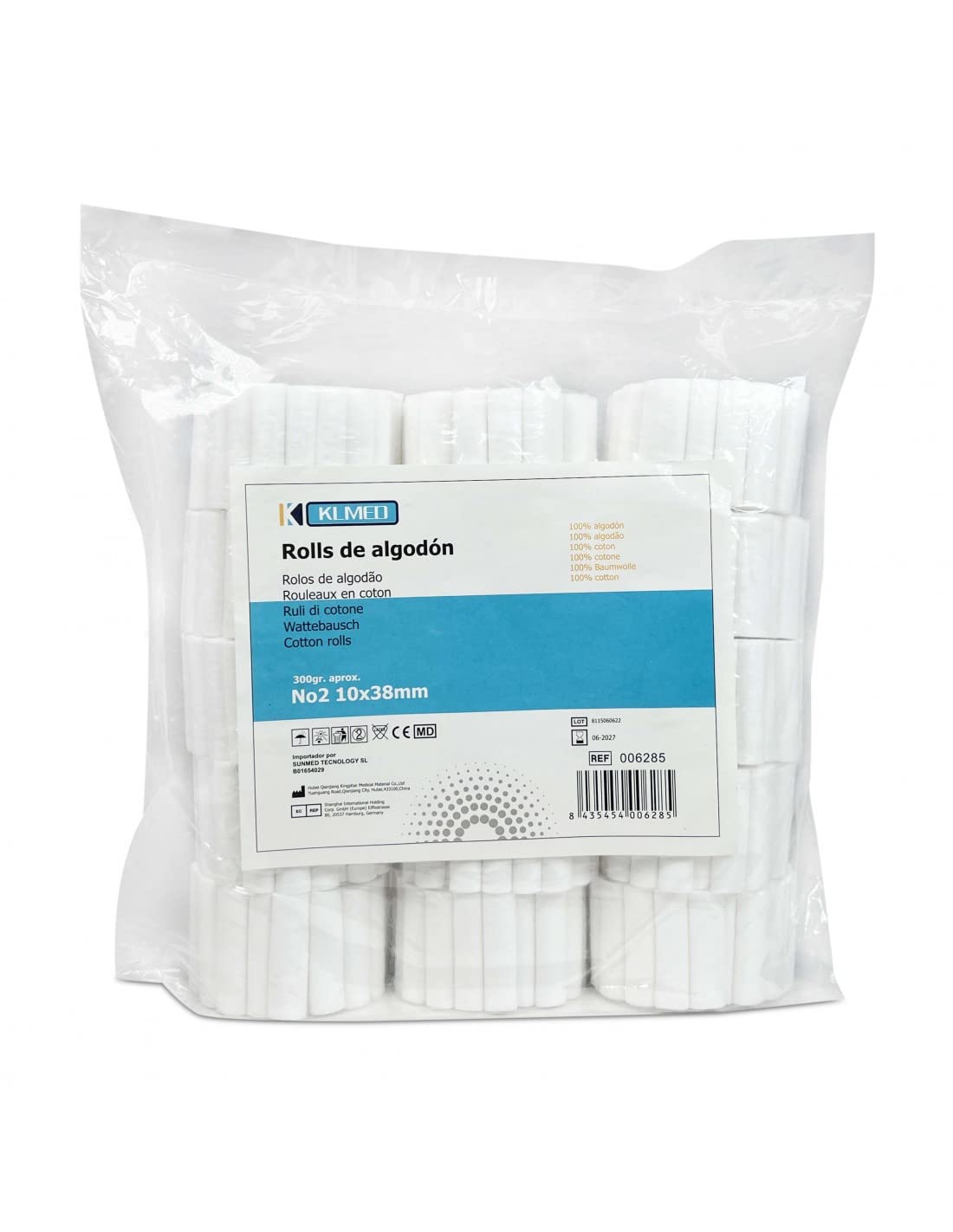 Rollos de Algodón Dental 15 Piezas (600 Rollos) para Sangrado Nasal o Bucal