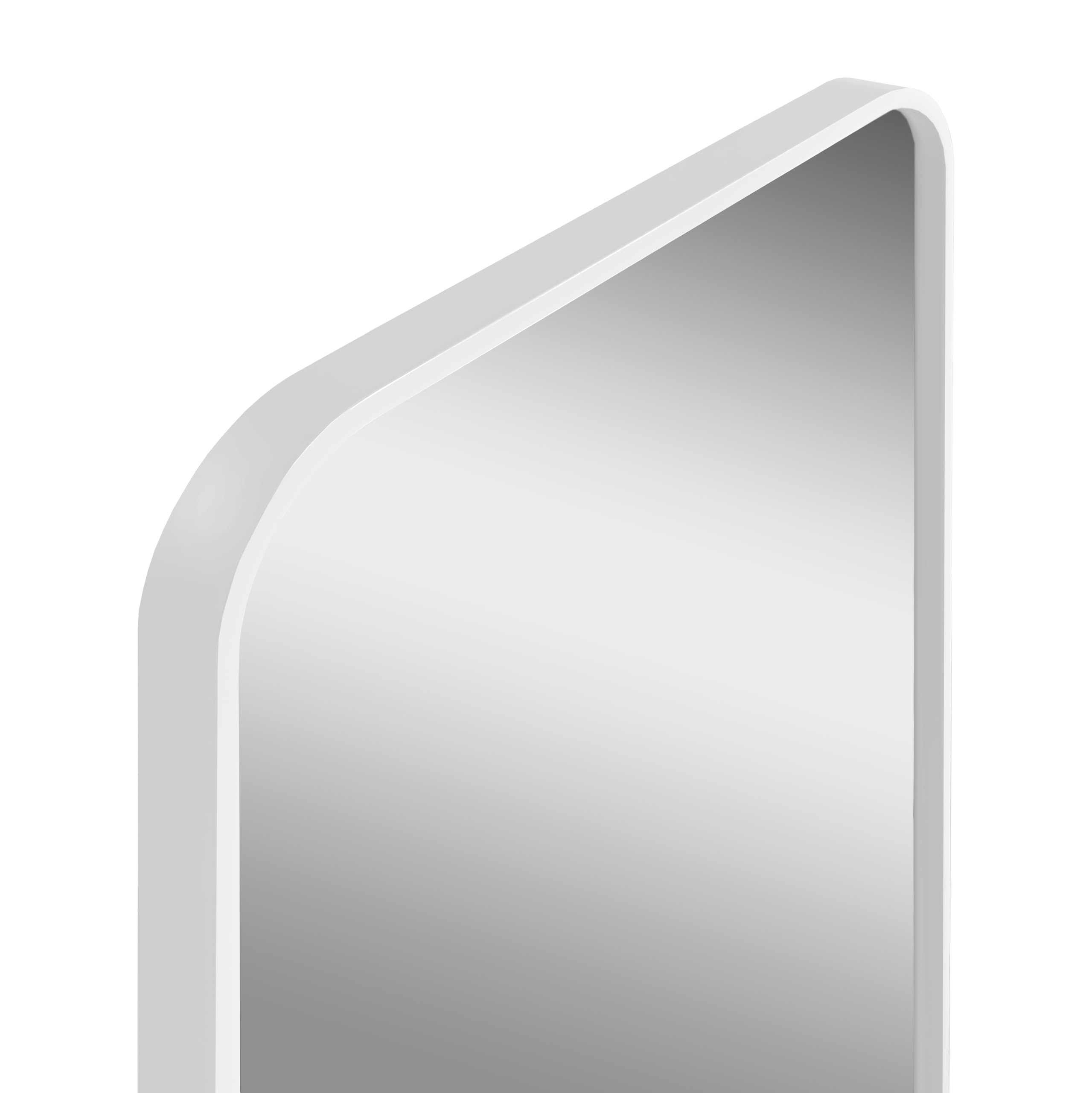 BD ART Espejo de pared rectangular de 60 x 80 cm, color blanco, marco de madera de densidad media, espejo decorativo grande para pasillo, baño y salón, moderno espejo para montaje en pared (vertical y
