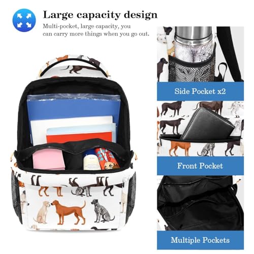 Sac à dos polyvalent réglable avec caniche amusant contre le mal de dos - 3