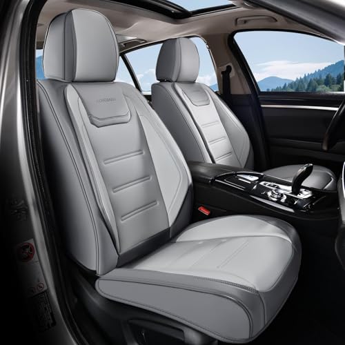 Image of Coverado Car Seat Covers, Front Covers for Cars, Car Seat Cover Front Seats, Automotive Seat Cover, Waterproof, Leather Car Seat Cushion, Universal Interior Covers Seat Protectors for Most Cars