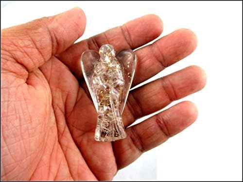 Miniatura 5 de Jet Energized - Auténtico cristal de cuarzo orgón ángel de 2 pulgadas, piedras preciosas de cobre, mezcla de metal, curación rara positiva, libre de