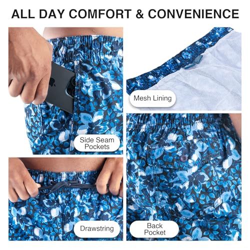 Image of Kanu Surf Men's Big Viper Extended Size Stripe Swim Trunk