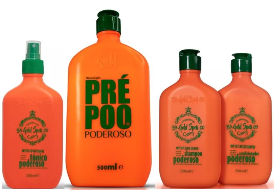 Gold Spell Tonic & PrePoo Poderoso & Shampoo & Conditioner Todo Poderoso Gold Spell