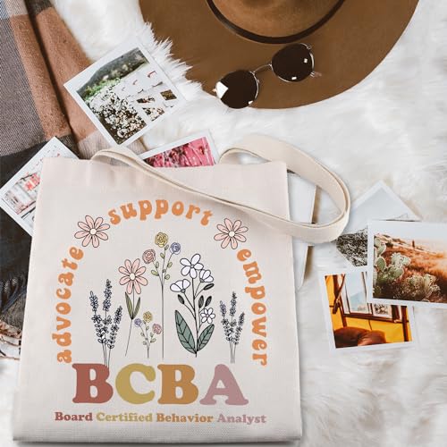 Image of ENSIANTH BCBA Tote Bag - Board Certified Behavior Analyst & Therapist Gift - Special Education Teacher Gift