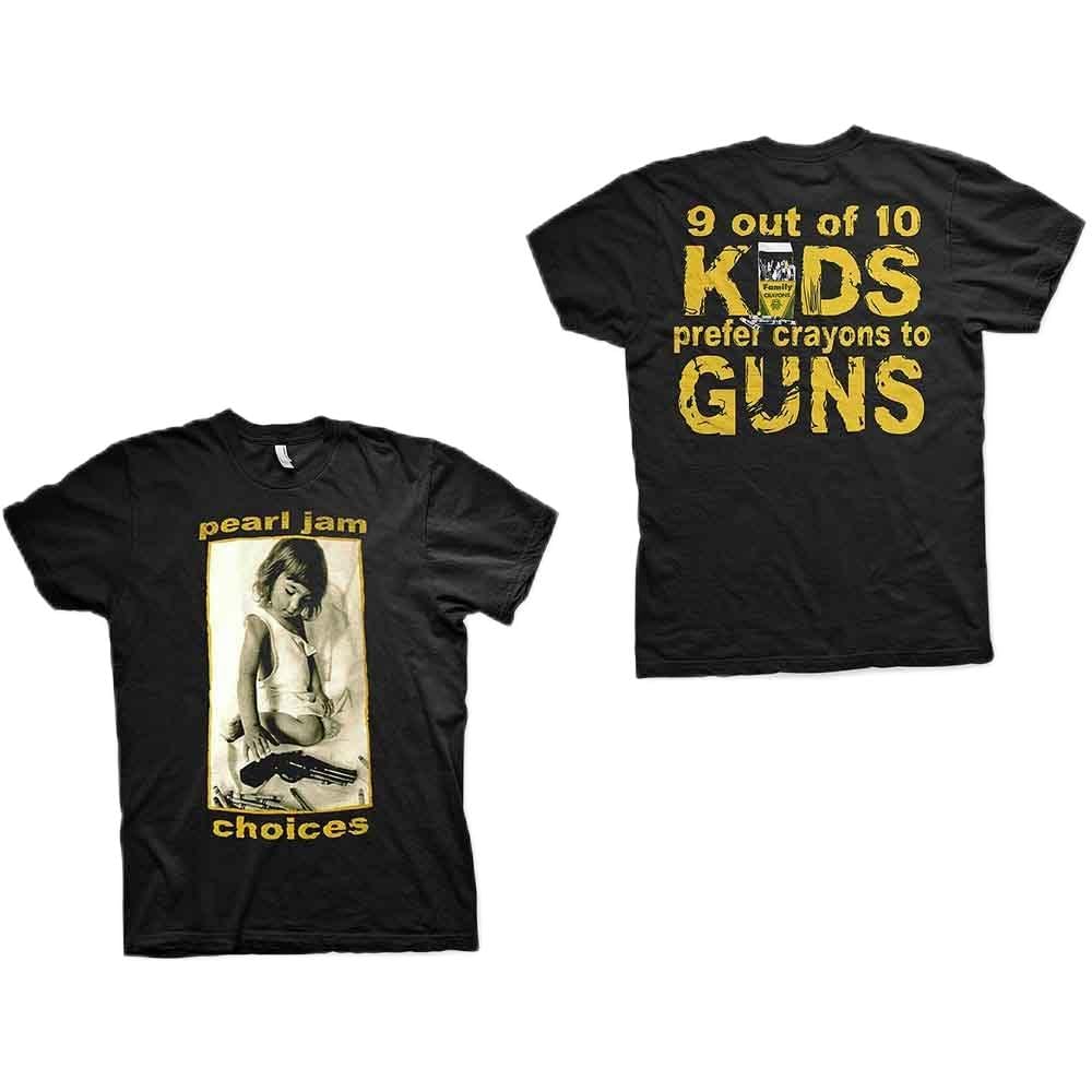 Rock Off Officially Licensed Products Men's Black Pearl Jam Choices Official Tee T-Shirt Unisex (X-Large)