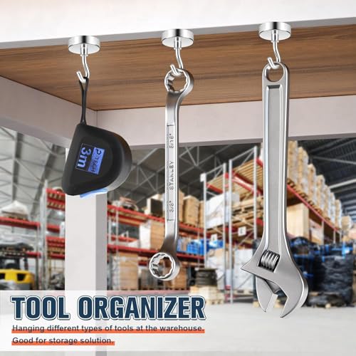 Image of FINDMAG 20 Pack Magnet Hooks, 50LB+ Magnet Hooks Heavy Duty
