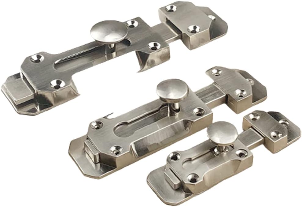 Sliding bolt door latch, European Zinc Alloy Barrel Slide Door Bolts Security Latch Lock Multicolor 3-5 inches(Antique Brass,5inch)