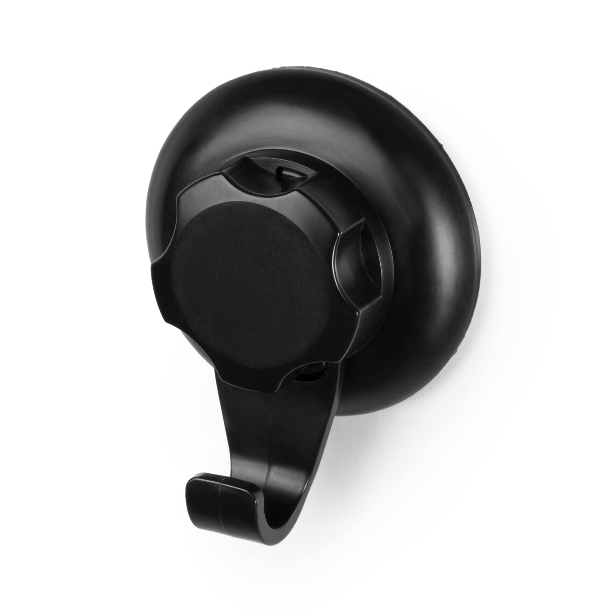 Compactor Black Bestlock Hook - Easy Installation, Rustproof, Waterproof - Holds Up To 3 Kg - Ideal For Bathroom And Kitchen - Blister Pack