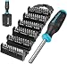 Produktbild DURATECH Multibit-Schraubendreher-Set, 60 in 1 Schraubenzieher Set, Cr-V Bits mit Schlitz, Kreuzschlitz, Torx, Sechskant, Vierkant, Pozidriv, Bit-Schraubendreher für DIY, PC, Möbel