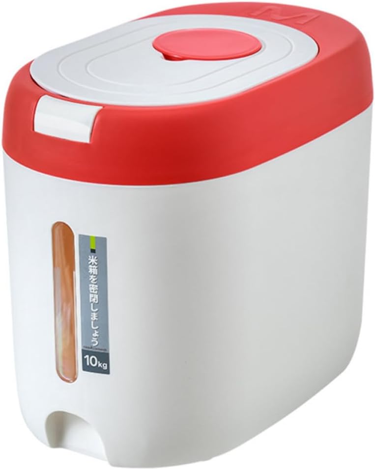 OUNONA 10kg Rice Storage Box for Home Kitchen Use, Dust-proof and Moisture-proof Pp Grain Storage Container, Rice and Grain Organizing Solution