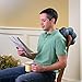 Total Pillow Donut Pillow for Airplane & Travel, Sleeping Neck Pillow, Microbead Comfortable Pillow for Neck, Head, Back, Lumbar & Pelvic Support, Twists to Many Positions - Blue
