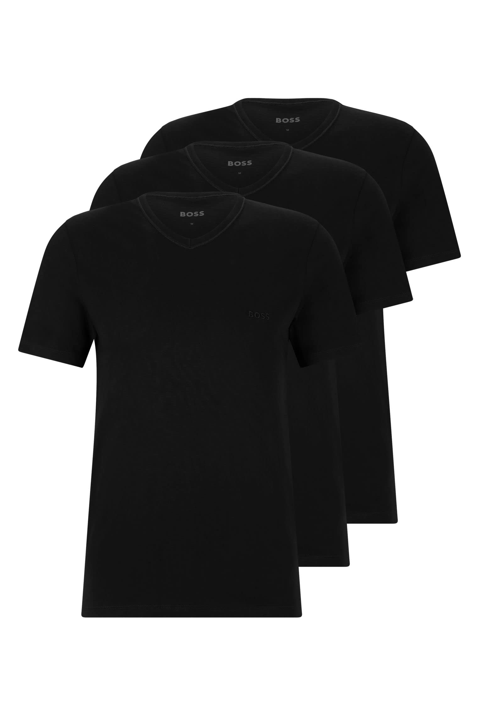 BOSSMens TShirtVN 3P Classic Three-Pack of V-Neck T-Shirts in Cotton Jersey