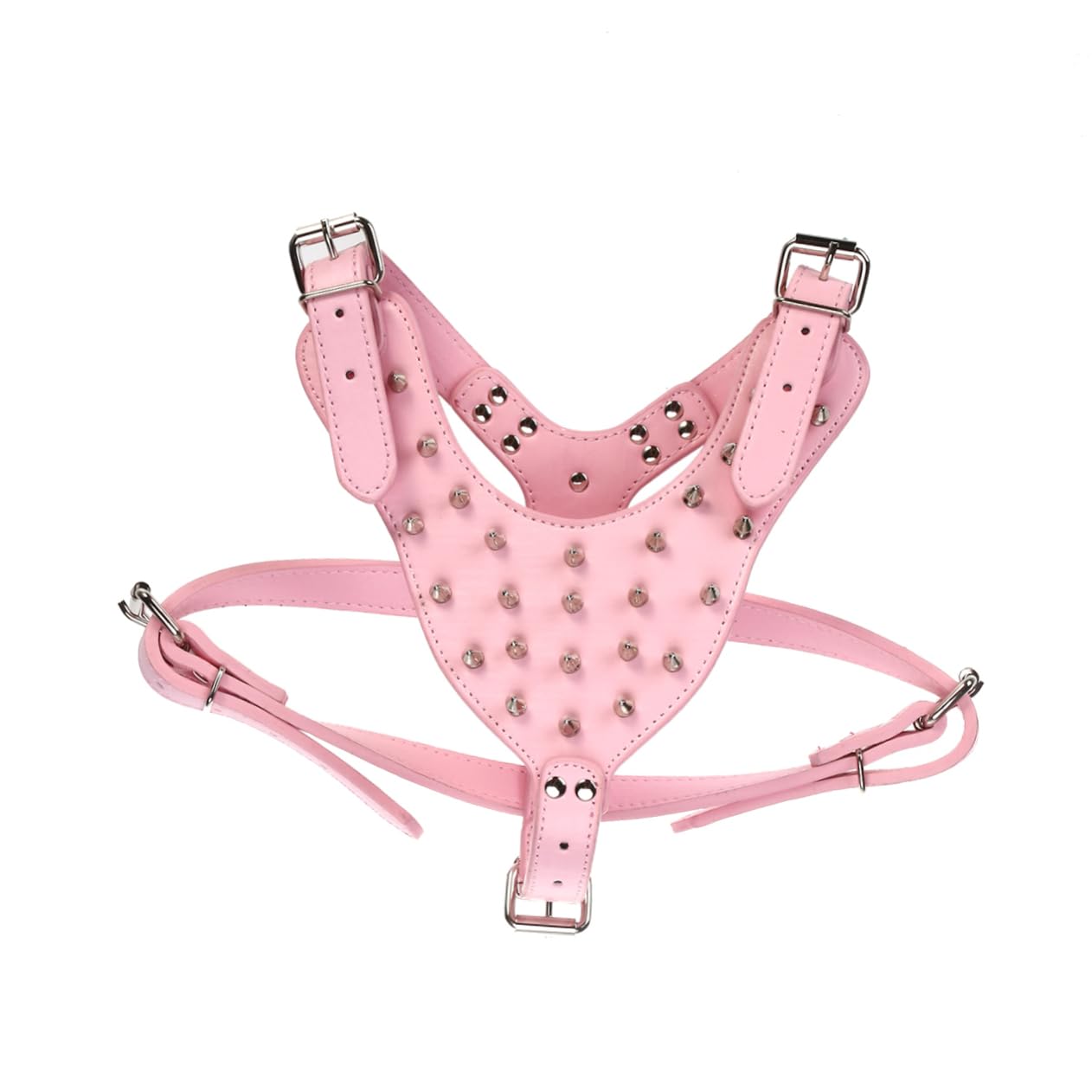 Pettorina per Cani Spike in Pu Rosa per Pitbull Terrier