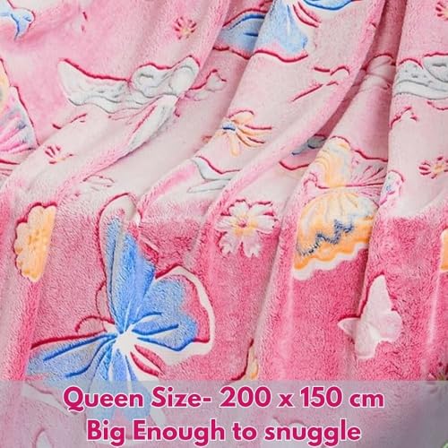 Image of Happy Hues Glow in The Dark Blanket Kids-Teens Boys & Girls Travel Lightweight Throw Blankets Soft & Fluffy for Kids (UFO)